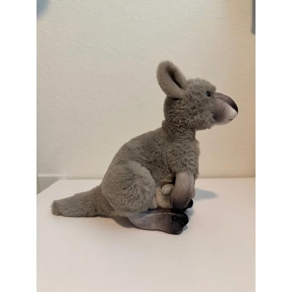 Wild Republic Kangaroo Plush Stuffed Animal with Baby Joey Pouch Grey 12